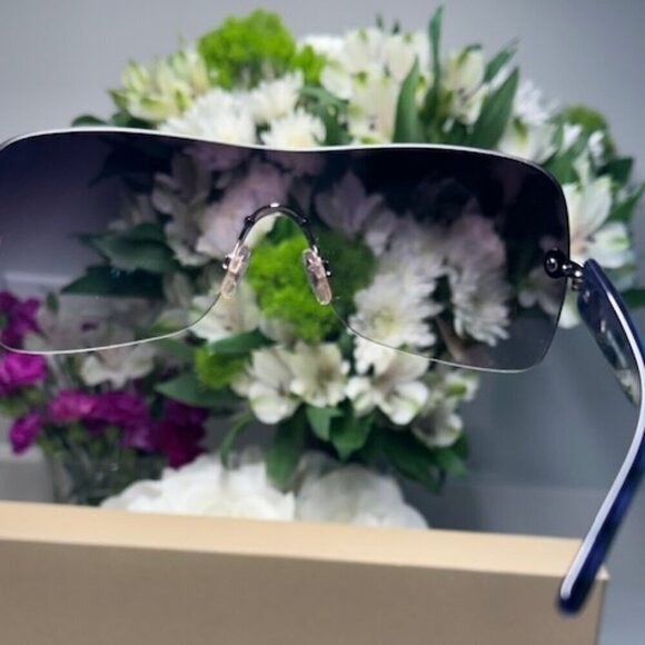 🔥🔥🔥Burberry Unisex Shield UV Sunglasses B3032 1003/8G Made in Italy - Picture 5 of 16